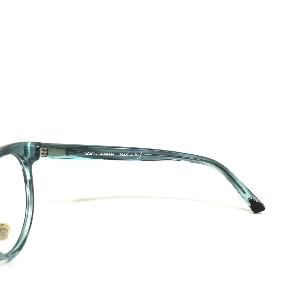 Dolce & Gabbana Eyeglasses Frames DG3240 3010 Blue Horn Round Full Rim 51-20-140